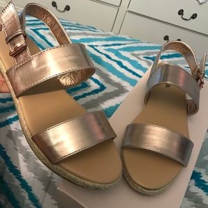 Justfab rose gold sandals